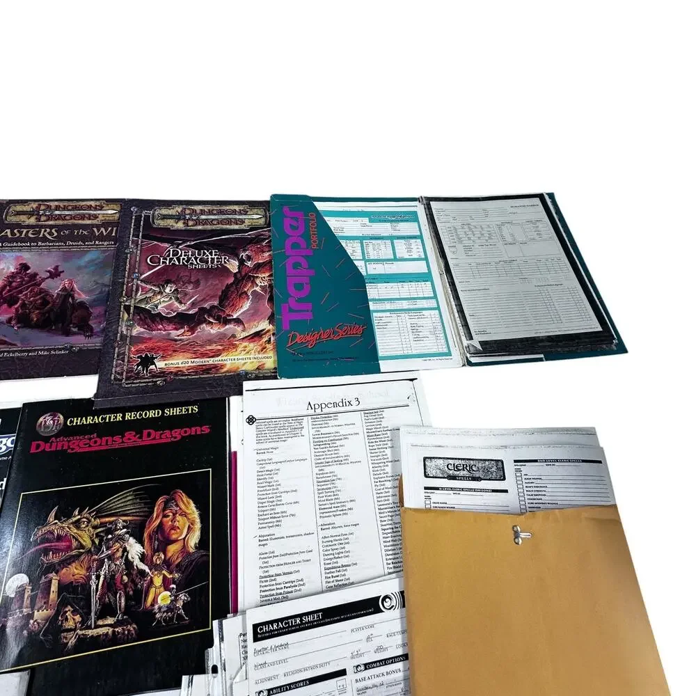Large D&D Lot - Character Sheets / Guides / Record Sheets More